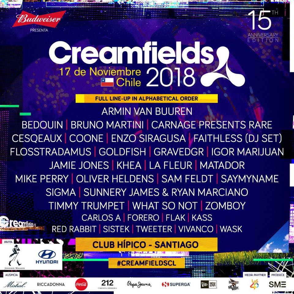 creamfields chile 2018